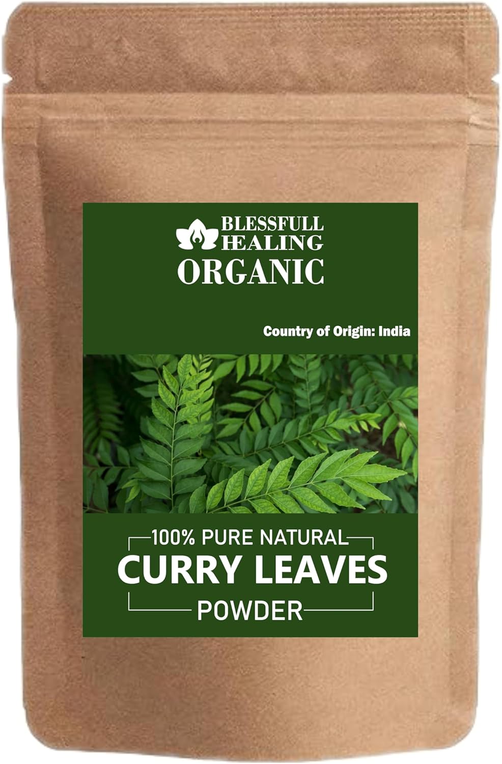 Blessfull Healing Organic Curry Leaves Powder 100% Pure Natural 200 Gram / 7.05 oz