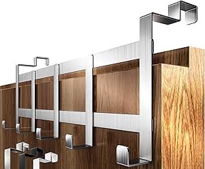 4smile Türgarderobe Edelstahl - 5 Haken Für Innen- & Außentüren Bis 15kg Belastung