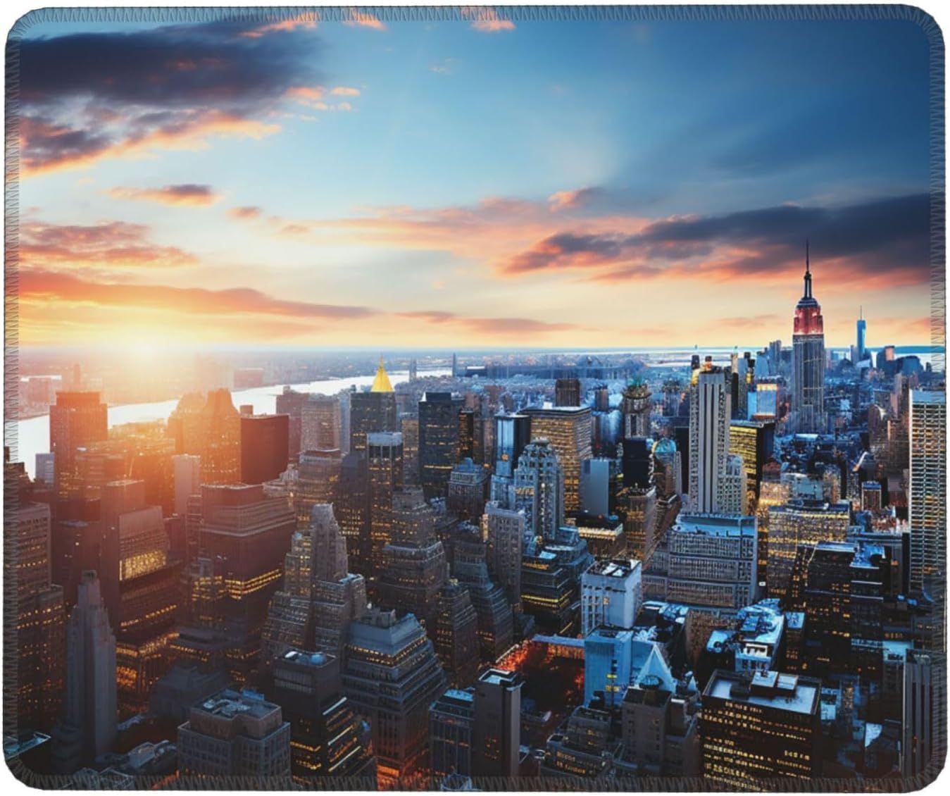 Mouse Pad Stitched Edge Computer Mouse Pad with NonSlip Rubber Base