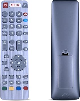Generic Replacement RF Remote Control Compatible for Sharp Smart TVs, 2 Channel Shortcuts Key