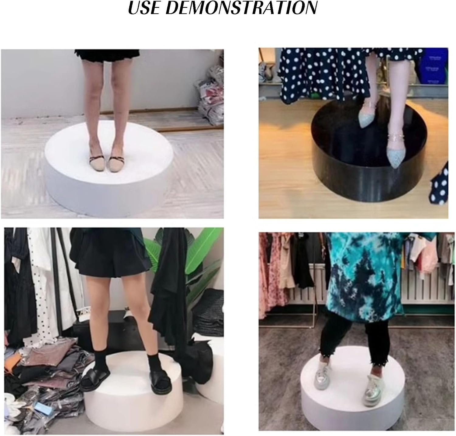 Round Display Pedestal Stand 60x15cm - Black Mannequin Base for Events, Photography & Jewelry Showcases, Ideal for Product Displays & 3D Model Presentations