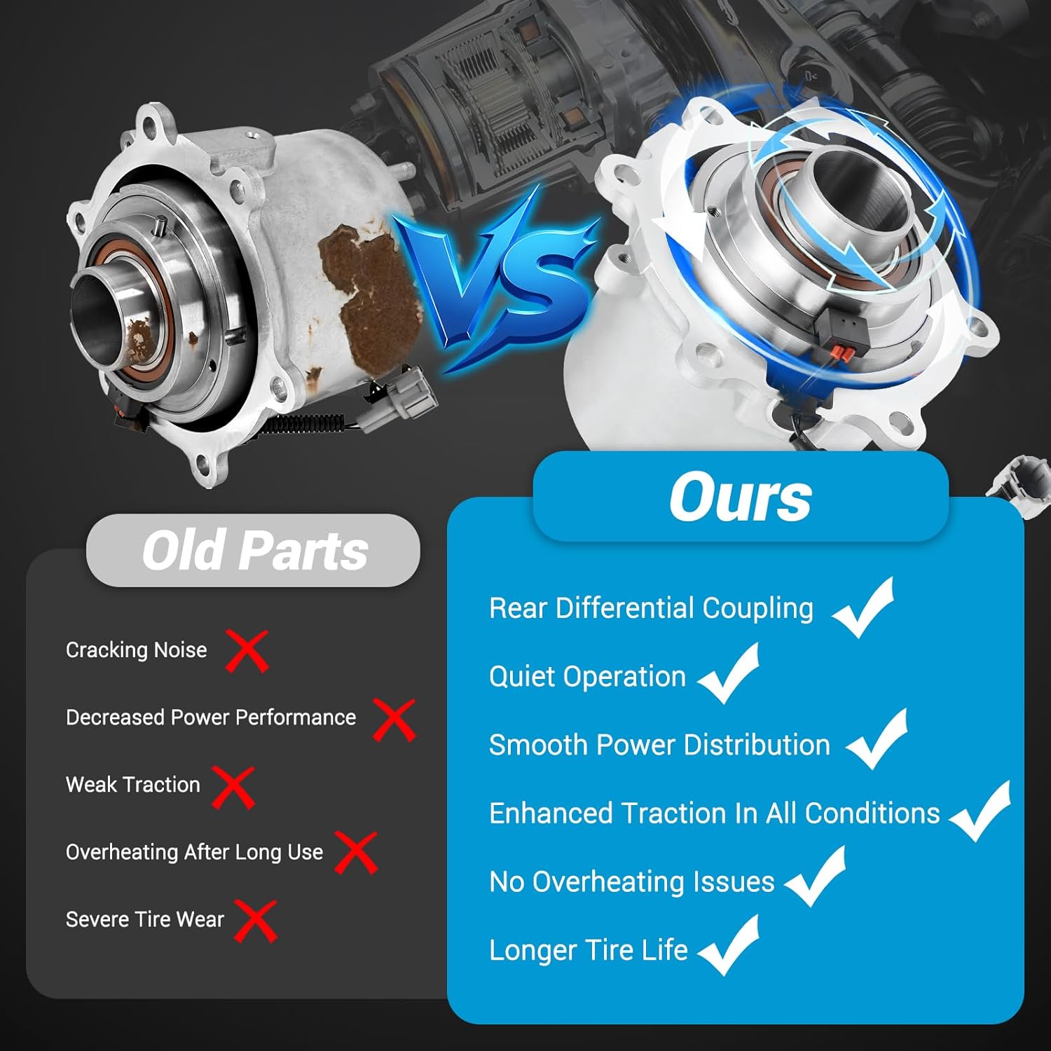 387613KA0B Rear Differential Coupling Compatible with 2013-2020 Nissan Pathfinder(R52) 3.5L V6/2014-2020 Infiniti QX60 (L50) 3.5L V6 Rear Viscous Coupler, 387613JA0A 387613KA0A 38761-3KA0B