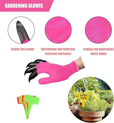 Miniatura 8 de Monika Kit de jardinería 20 piezas Transplantador, tenedor, cultivador, paleta, podadora, tenedor de deshierbe regalo de elección