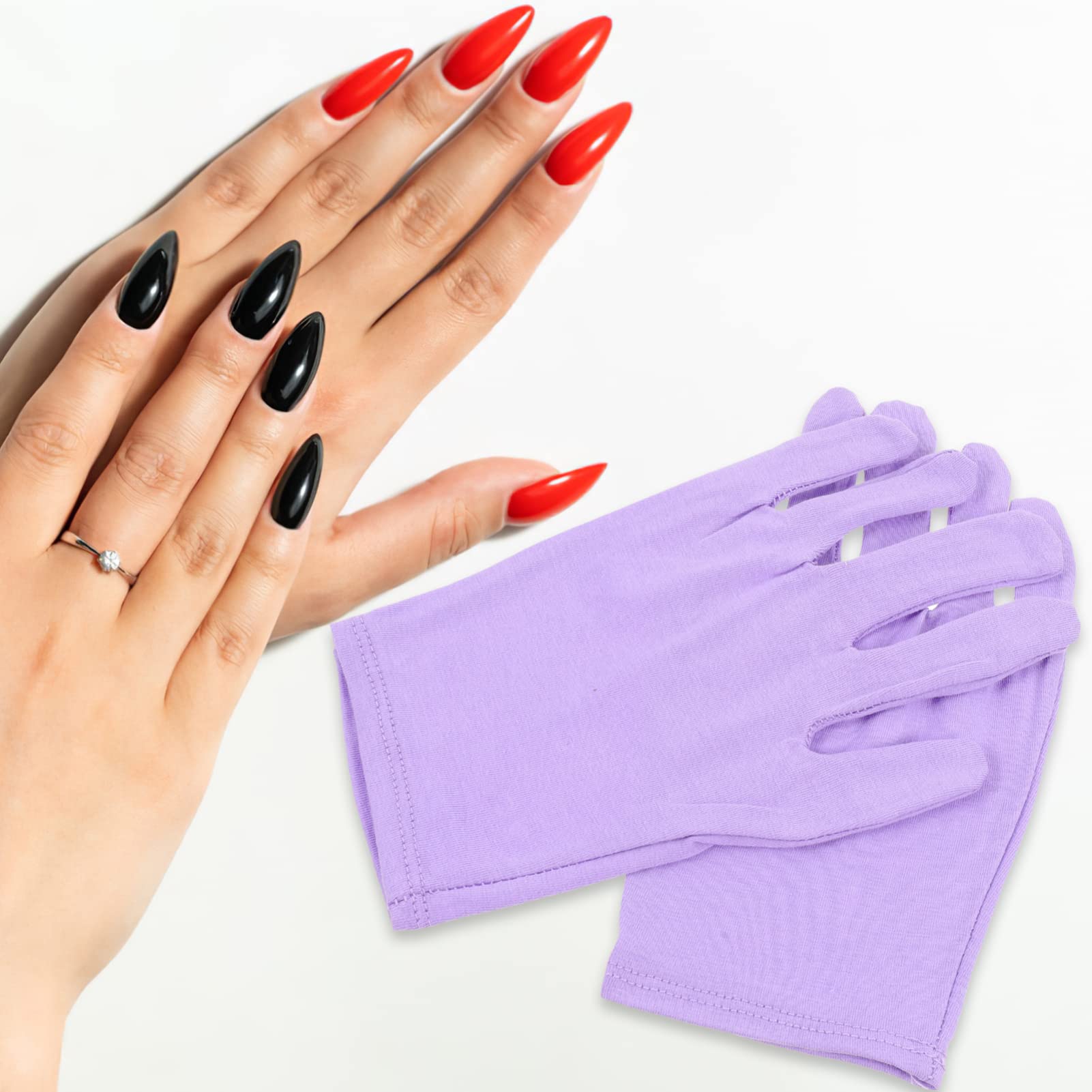 FOMIYES Overnight Spa Gloves Hand Moisturizing Gloves for Dry Rough Skin 1 Pair