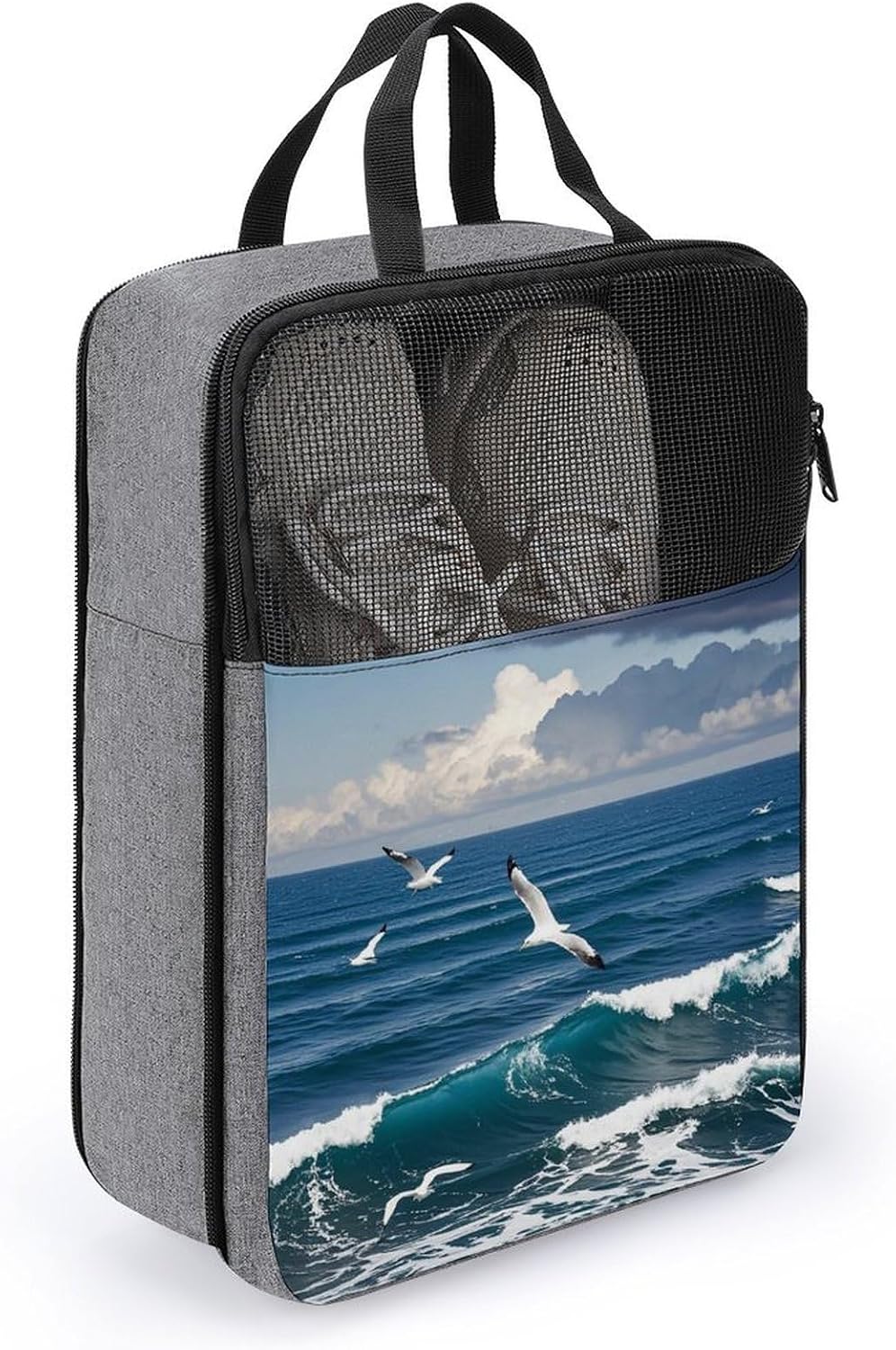 The Deep Blue Sea Shoe Bag Travel Shoe Organizer with Zipper Golf Shoe Dust Bags for Man And Women Shoes Storage Pouch for Travel Waterproof Shoes Tote Sneaker Bags