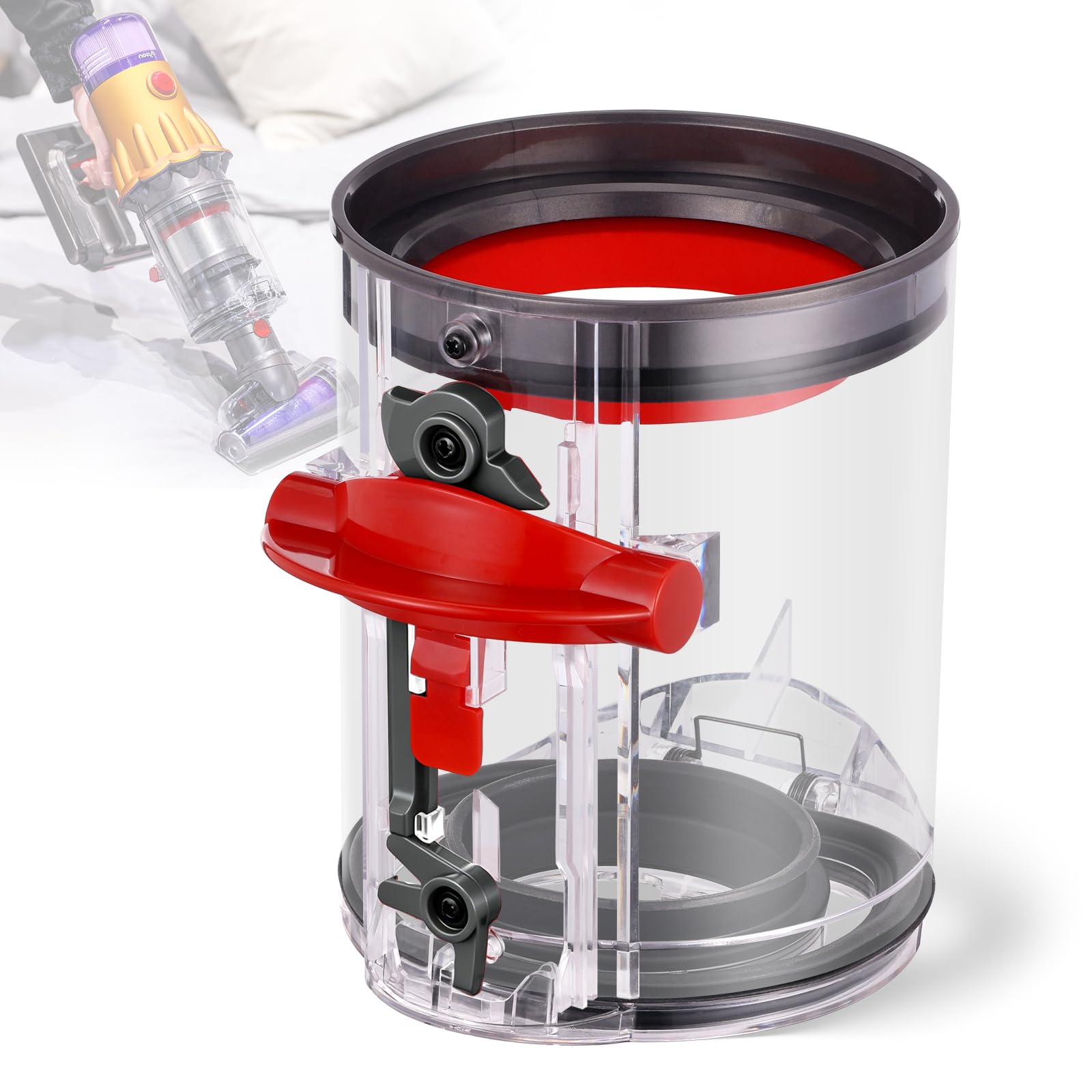 Dust Container for Dyson V12 SV18 SV20 Detect Slim V10 Digital Slim Vacuum Cleaner Container Replacement Parts Replacement Slim Bin Assembley Part No. 965272-01 — image 1