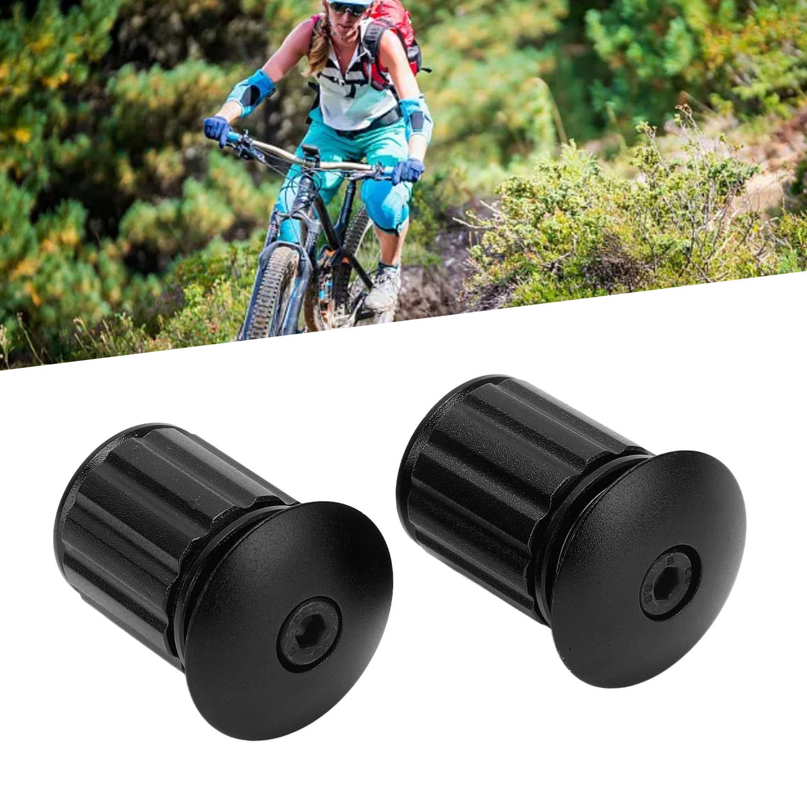 Tissting Fahrrad Lenkerstopfen Aluminium - Verstellbar Für 18-20mm MTB BMX