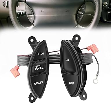 Steering Wheel Mounted Cruise Control Switch Button Kit Compatible with Ford Ranger 1998-2003 Explorer F-150 Explorer Sport Trac Mercury Mountaineer Fit for Mazda B3000 Pickup Replaces F87Z9C888BB