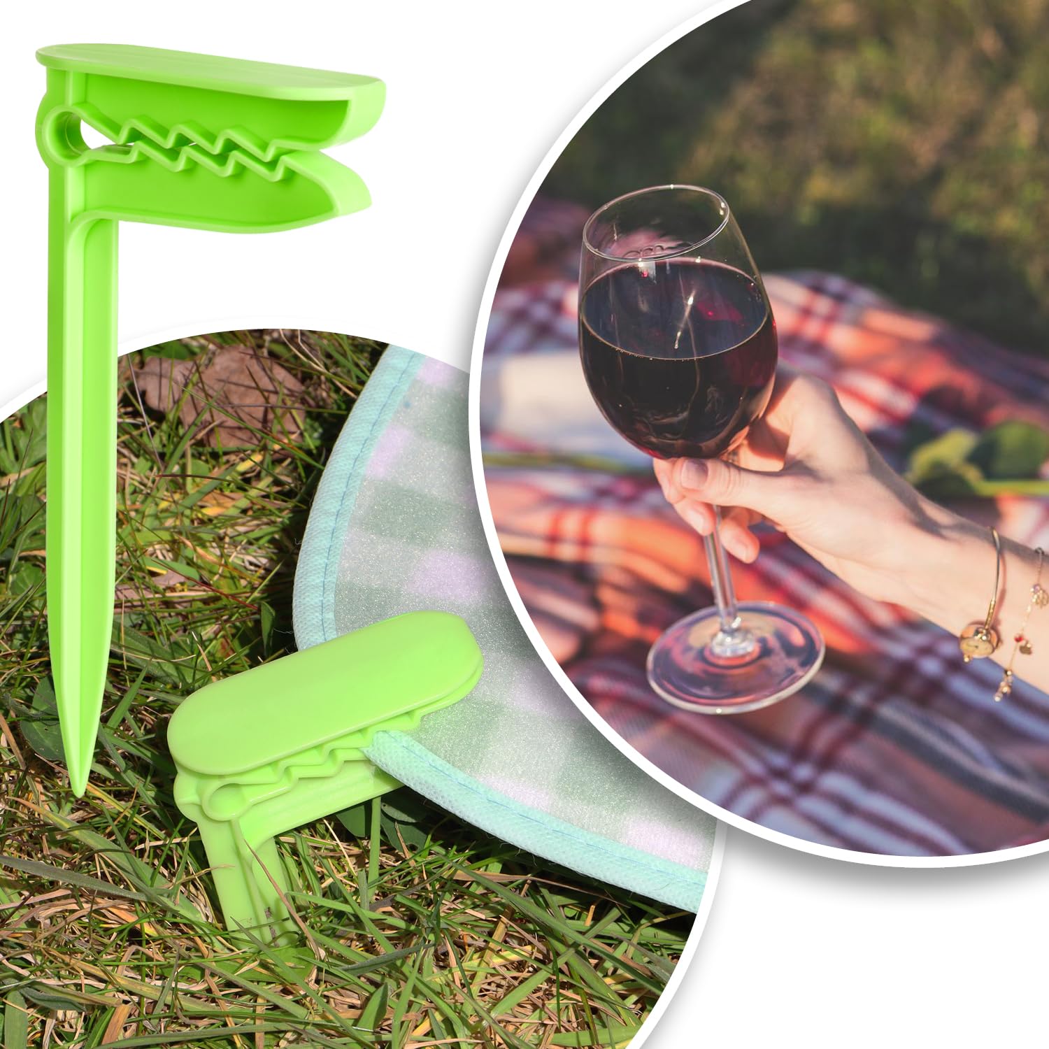 com-four® 8X Clips para Toallas de Playa - Pinzas para Sujetar Toallas - Ideal para Playa, Viaje, Camping o Picnic (08 Piezas - Arenque)