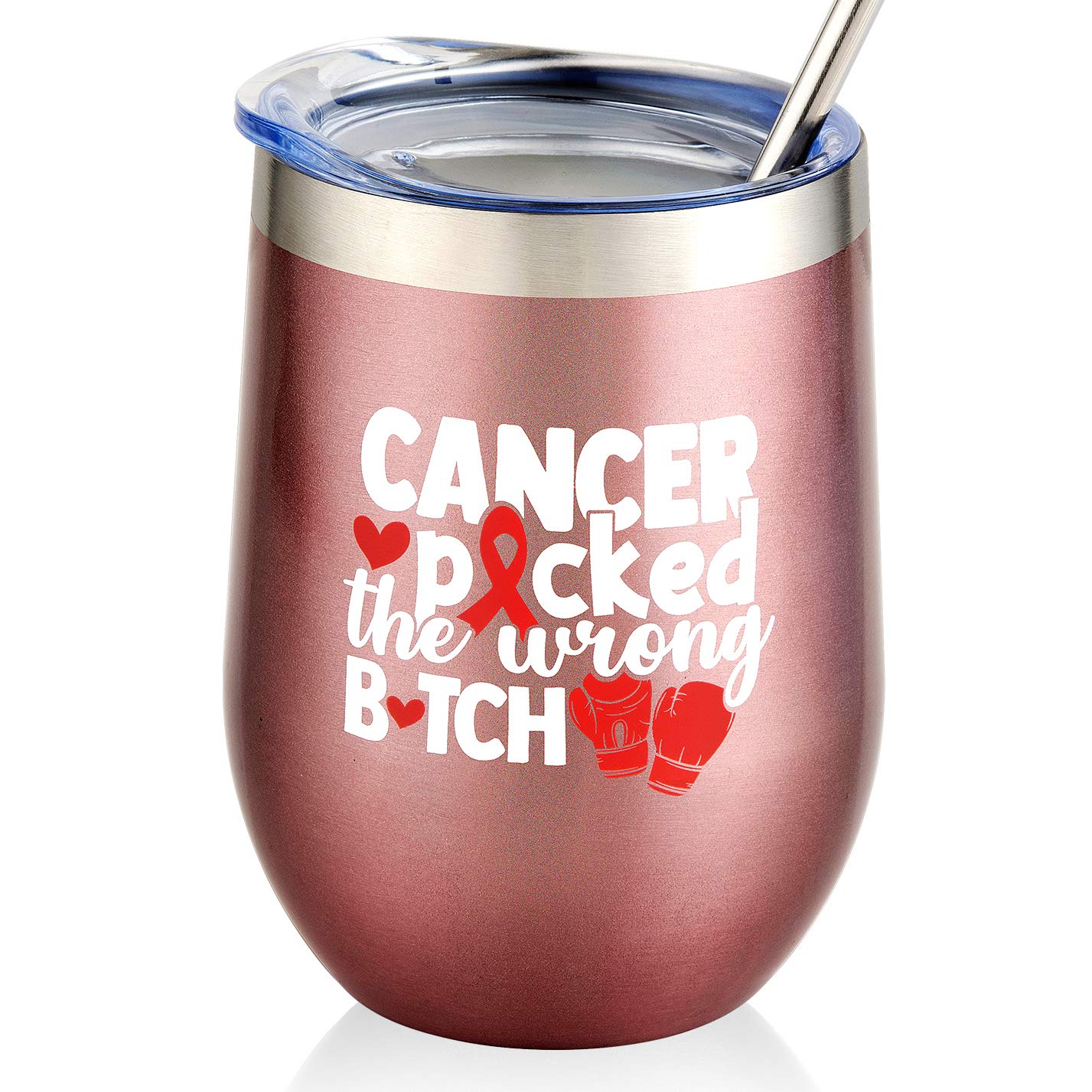 Amazon Com Breast Cancer Survivor Gifts For Women Cancer Picked The Wrong Btch Ovarian Breast Cancer Awareness Chemotherapy Fck Cancer Suck Gifts For Cancer Patient Wine Tumbler Cup Wine Glasses
