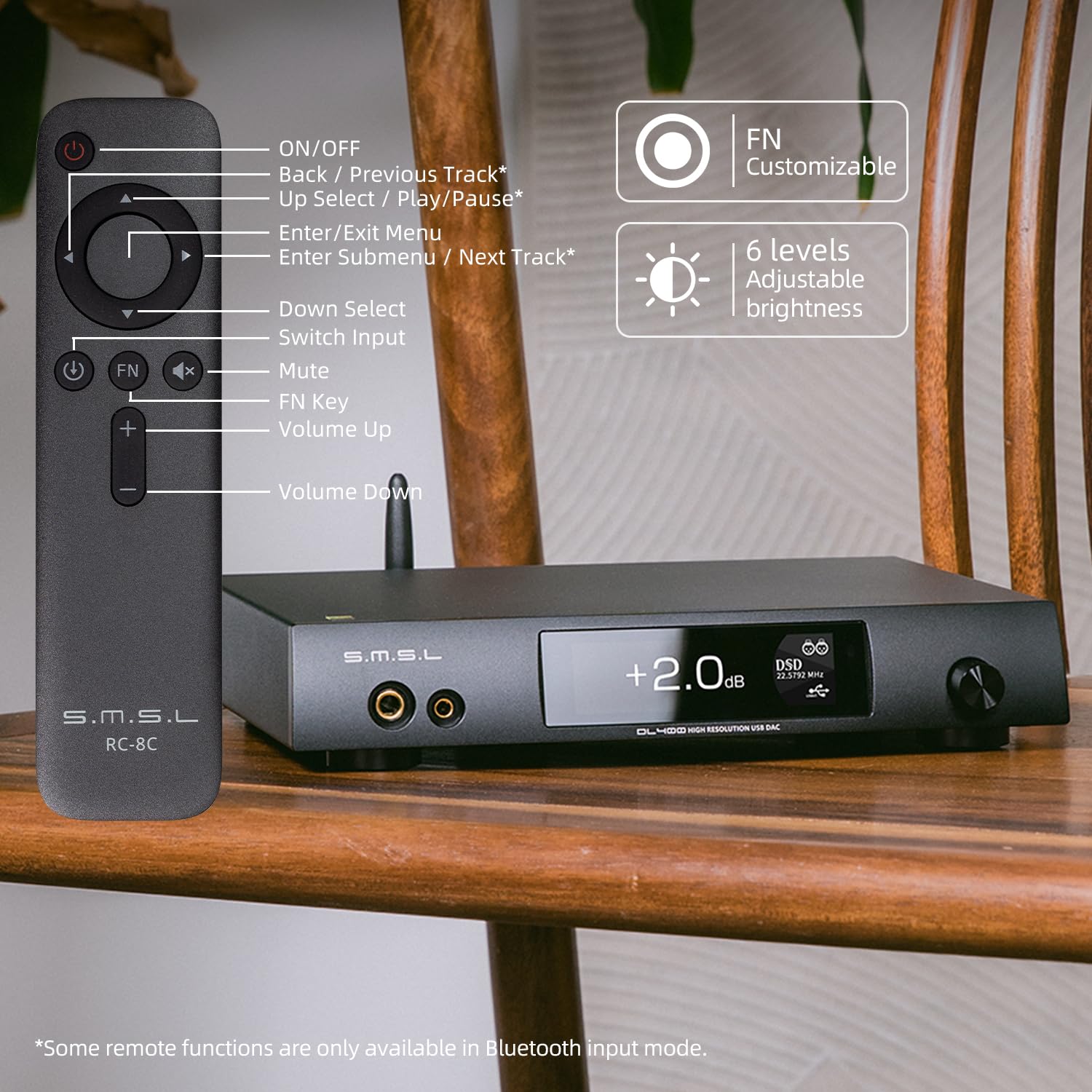 SMSL DL400 Audio Decoder amplificatore per cuffie 6,35 mm + 4,4 mm uscita cuffie XLR bilanciata uscita RCA I²S Audio Interface True Balanced Ear Amplifier 8 filtri