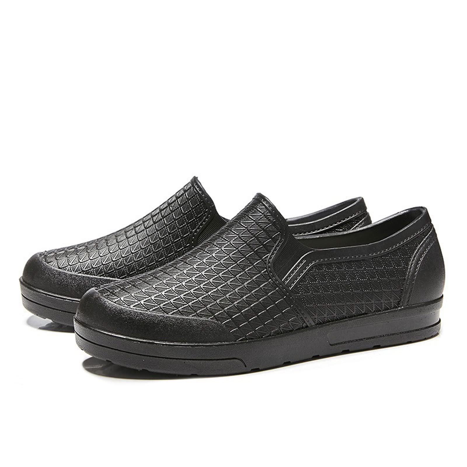 GANDUSGANDUS Wading Boots Rain Boots Men Waterproof Adult Rain Shoes Garden Washing Work Rubber Men Rainboots Short Low Slip Winter Warm Water Boots (Size : 43)