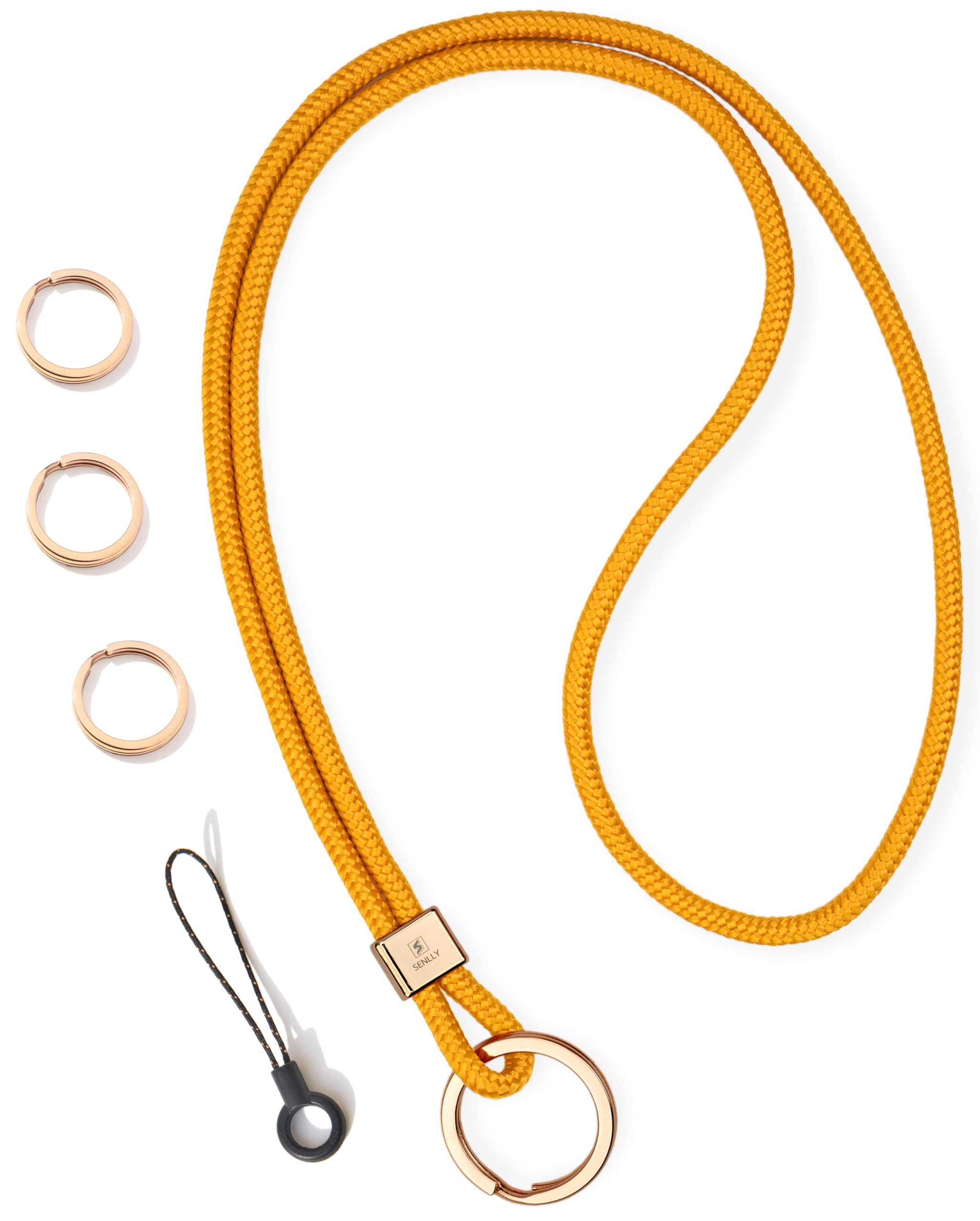 Senlly Unisex 110 Honey Neck Lanyard Strap For Keys, Original Minimalist Design Keychain Holder