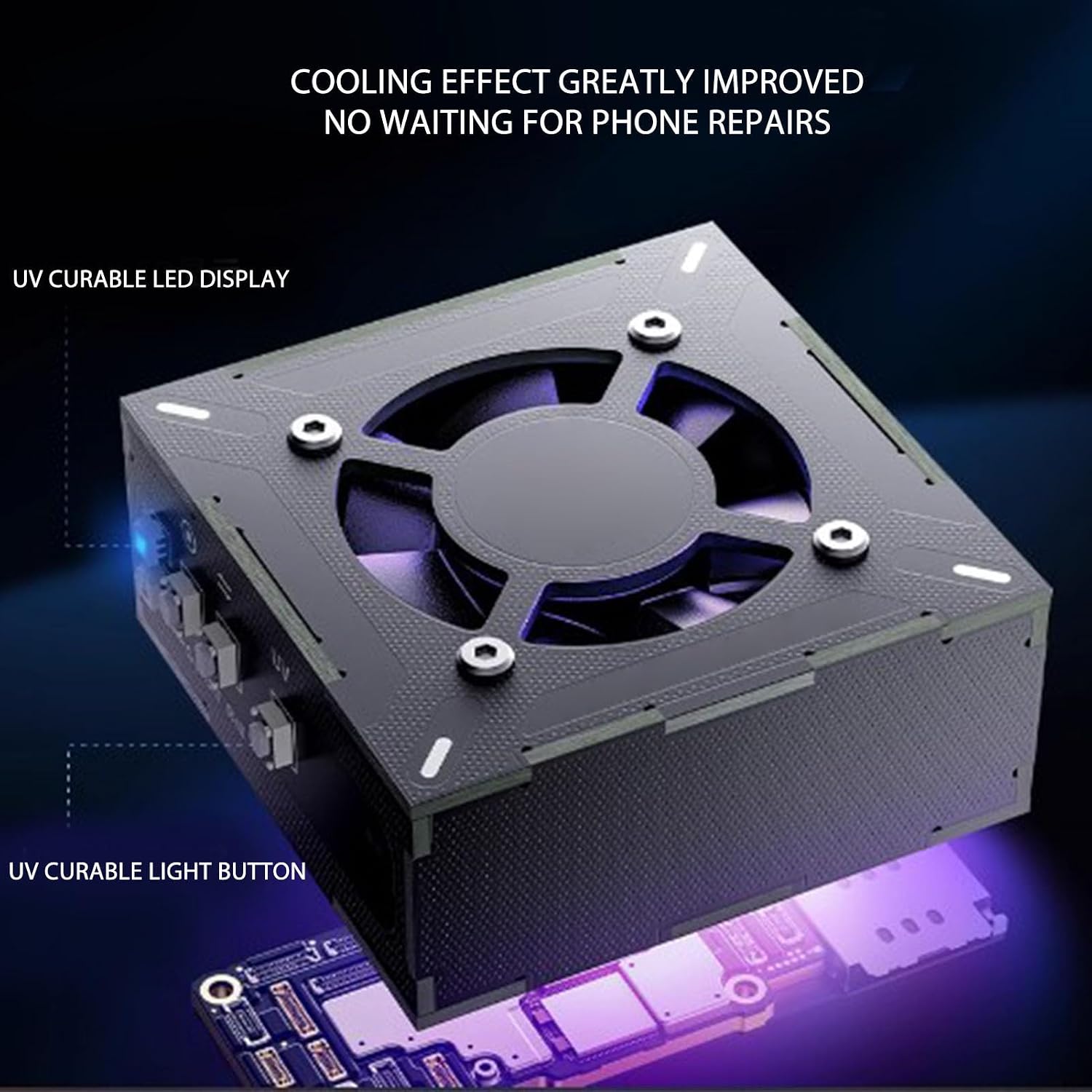Fafeicy Curing Smoke Absorber Fume Extractor, Wireless Welding Ventilator 3 Speed Cooling Fan with Built in Tilt Switch for Soldering Maintenance