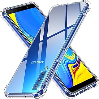 جراب طري شفاف ضد الصدمات متوافق مع هاتف سامسونج جلاكس A7 2018، حافظة بسيطة، البولي يوريثين الحراري
