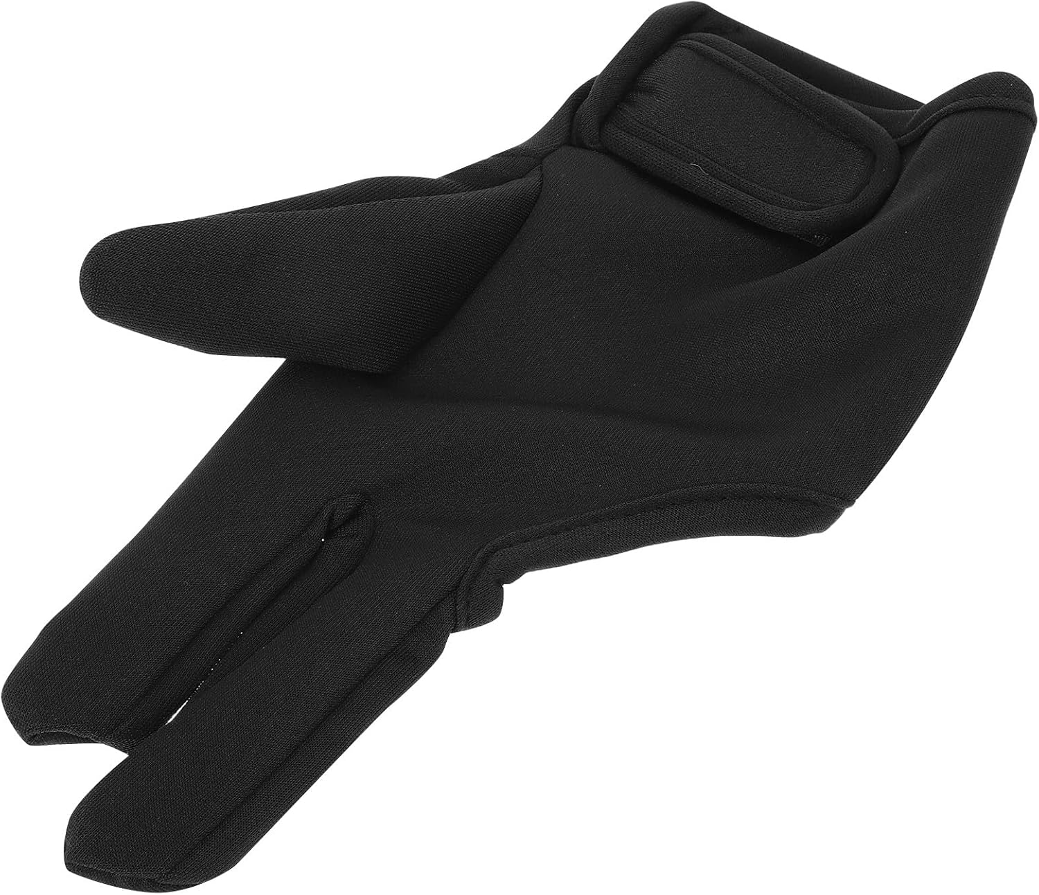 VALICLUD Heat Resistant Three Finger Hair Styling Glove with Strap for Curling Wand Use, Thick Insulated Heat Protection Glove for Salon and Personal Use, Right Hand, Black