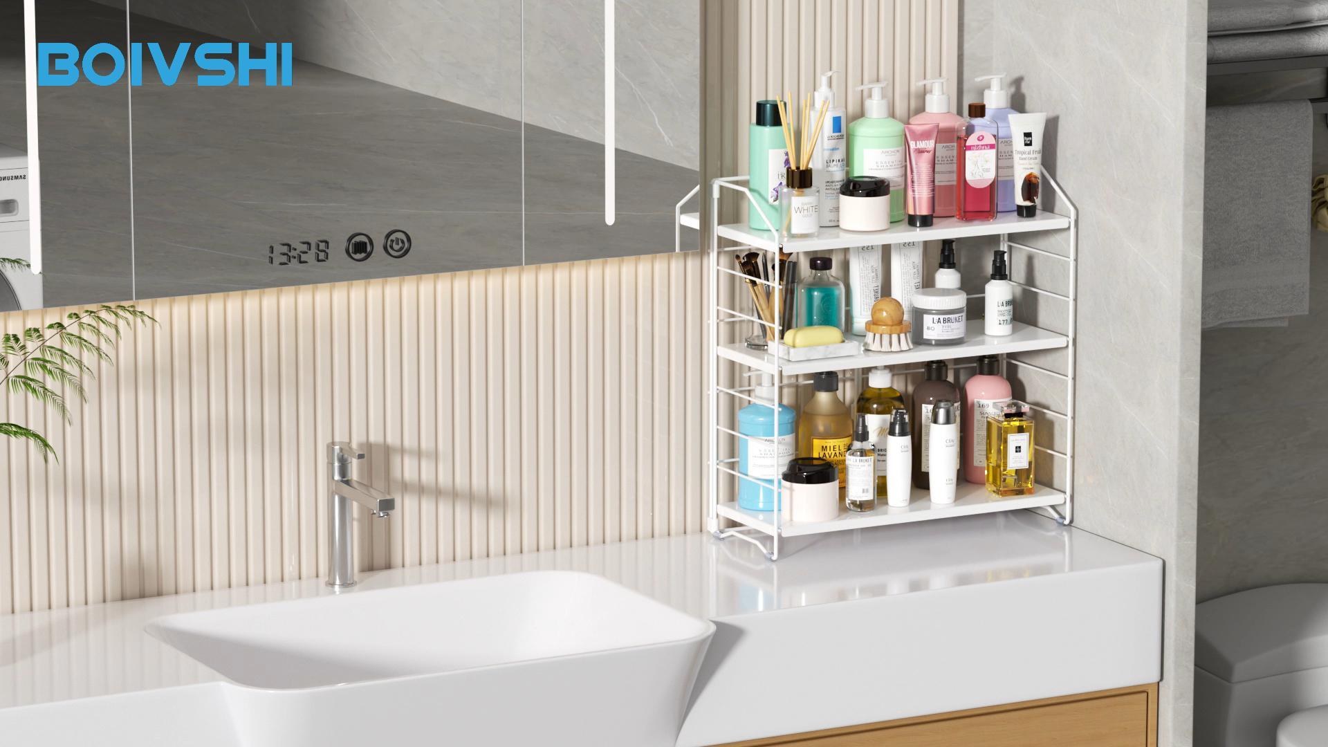 Amazon.com: BOIVSHI Bathroom Countertop Organizer, 3-Tier Bathroom