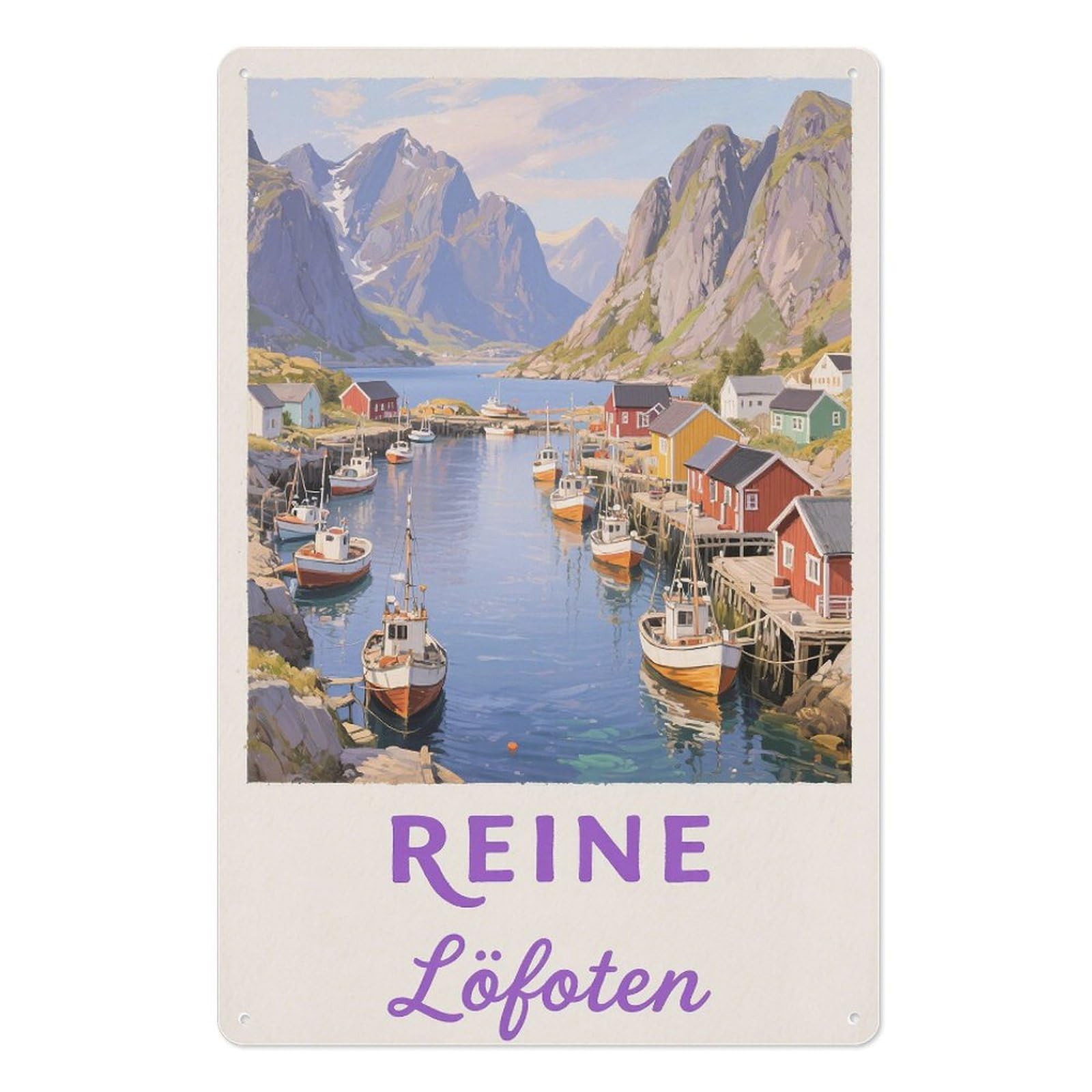 Reine Retro Design Tin Paintings Vintage Tin Sign 08x12inch(20x30cm) Wall Art for Home Office Bedroom Living Room Cafes Wall Decor