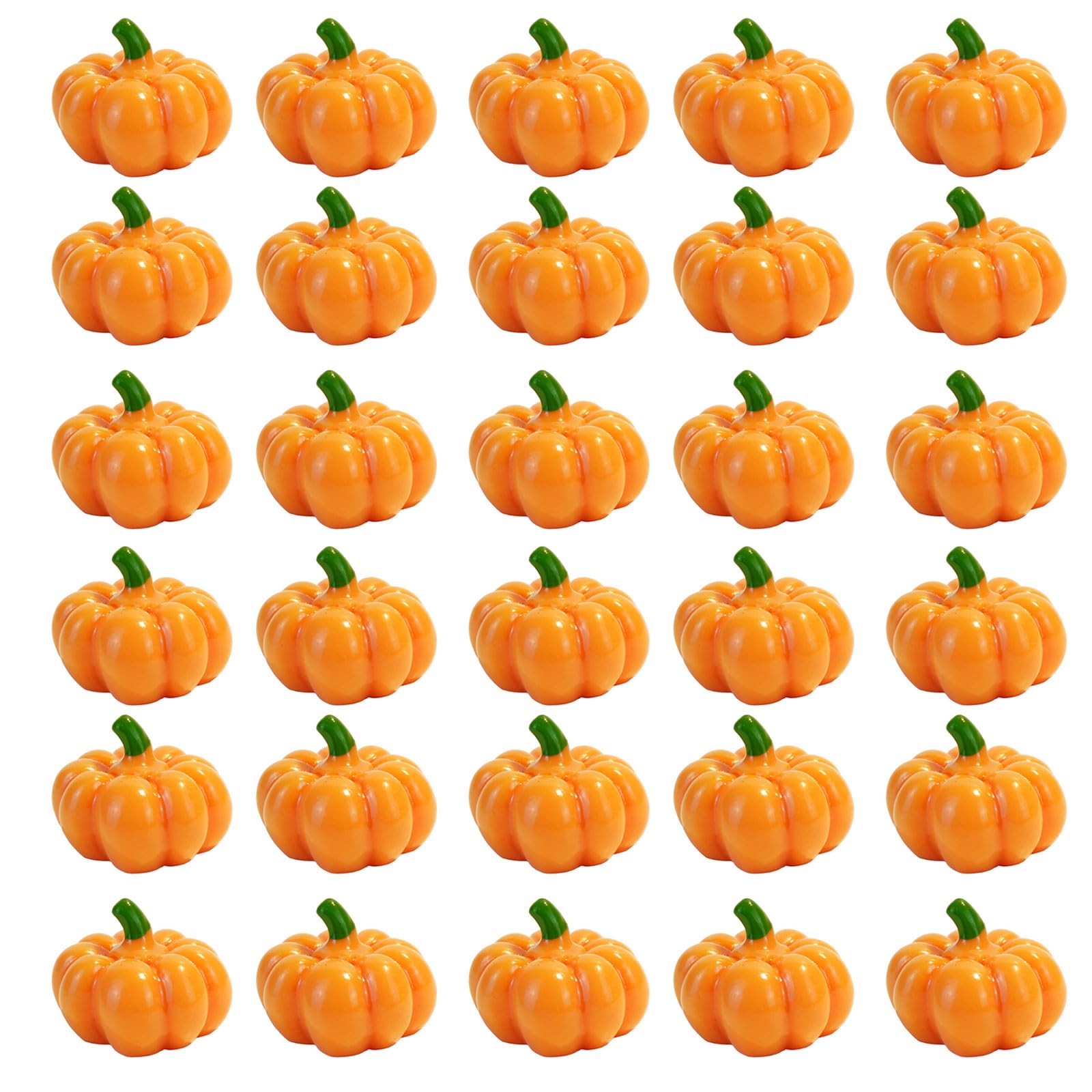 ordinarYone 30Pcs Miniature Pumpkin Figurines Minis Resin Pumpkin Model Ornament Realistic Pumpkin Statue Fairys Garden Accessories