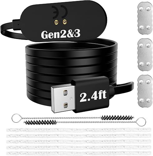 MP mypole Charger USB Cable Dock for Replacement Accessories (with Extra 3 Screens, 5+2 Cleaning Brushes)