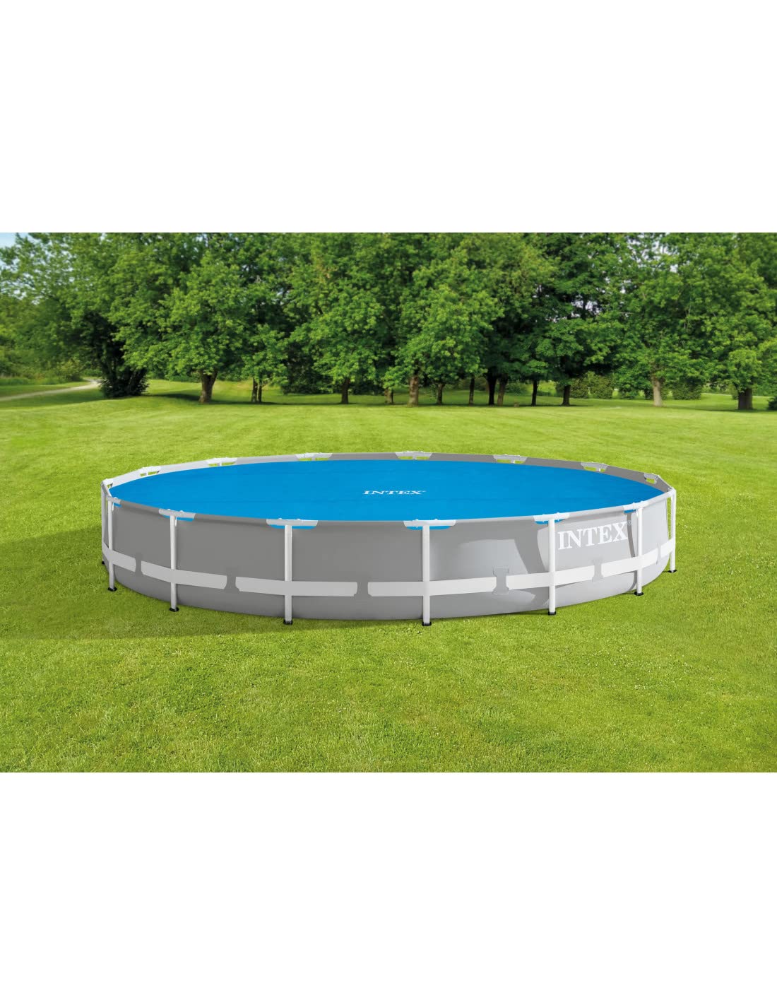 Intex Bâche à Bulles (ø) 4,48m pour Piscine (ø) 4,57m Bleu