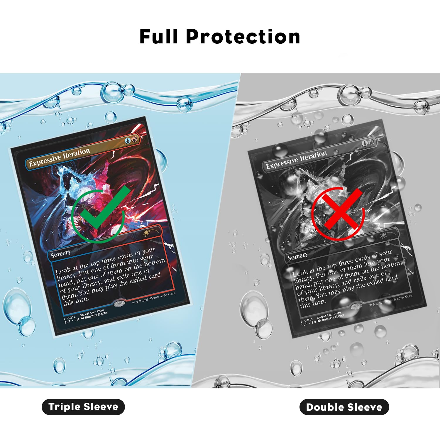 Katomula 100CT Outer Sleeves, Oversize MTG Card Sleeves for Double Sleeving  & Triple Sleeving, Clear Matte Card Sleeves for Magic The Gathering & PKM,  69 * 94mm : Amazon.sg: Toys