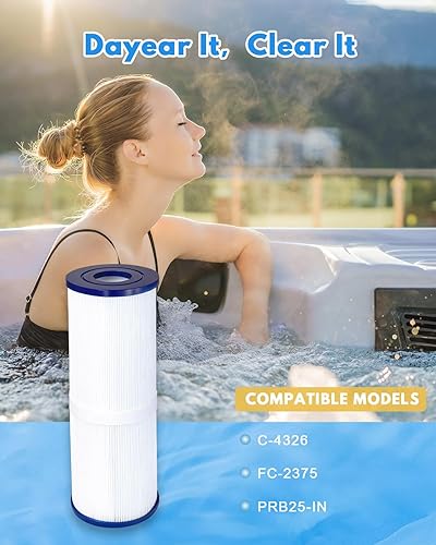 Miniatura 8 de SPA filtro reemplazo 25 pies cuadrados 13 "x 5 "Drop-in (2 unidades) filtro de bañera de hidromasaje para PRB25-IN FC-2375 C-4326 FC-2370 413-106