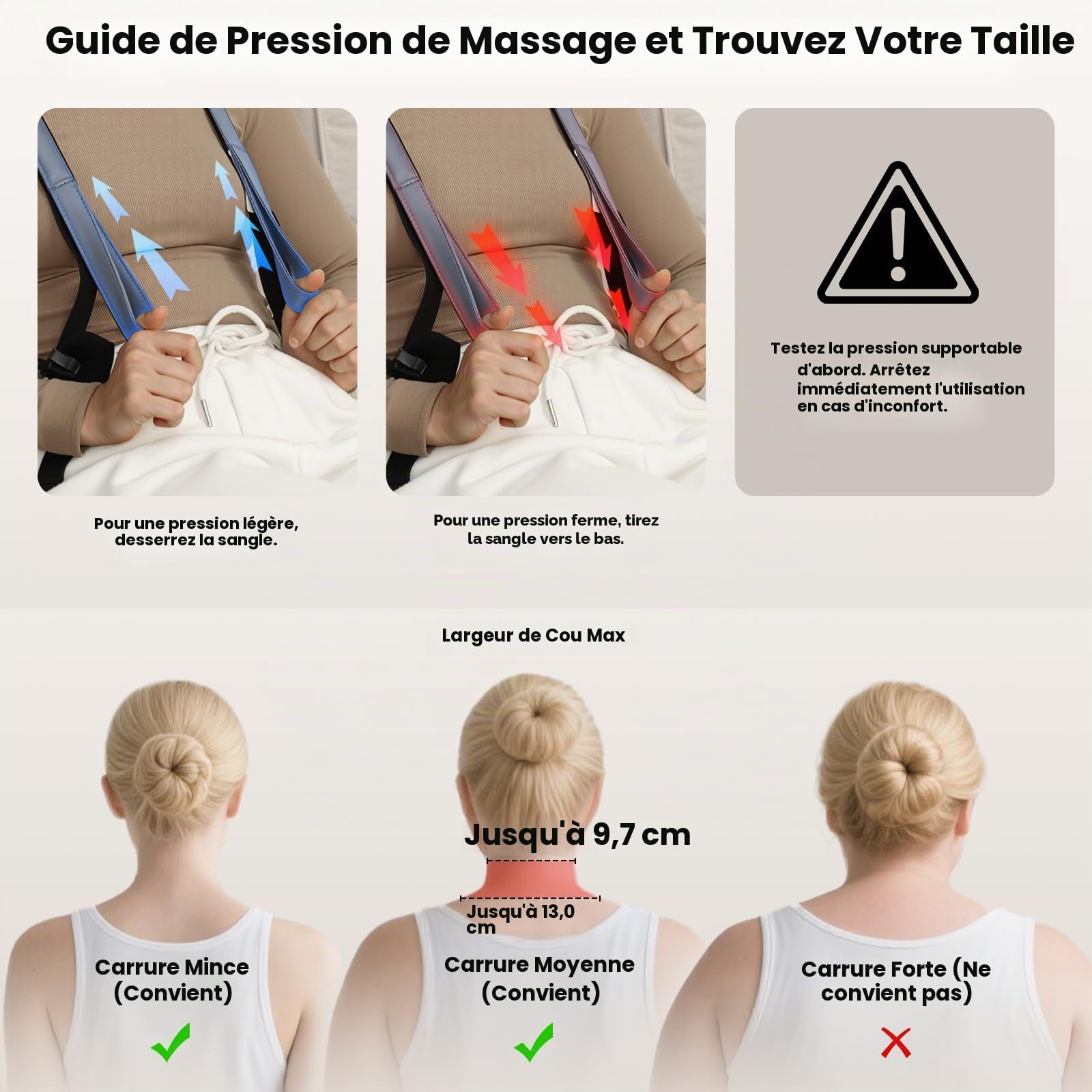 BOB AND BRAD iNeck Pro Masseur Cervical Shiatsu 4D Chauffant | Massage du Cou, Dos et Épaules Sans Fil avec Chaleur, Utilisation Mains Libres, Détente Musculaire