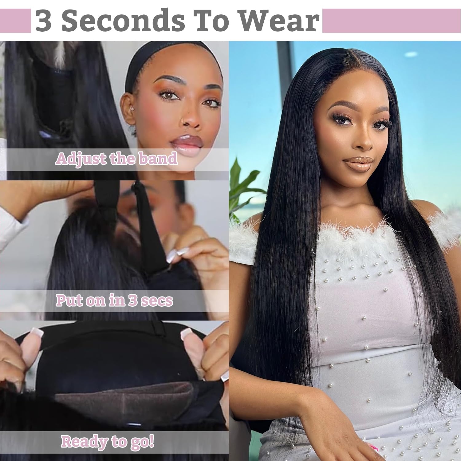 18 inch human hair ready to wear wig Amazon.com: 18 Inch Straight Lace Front Wigs Human Hair Pre  main image 3