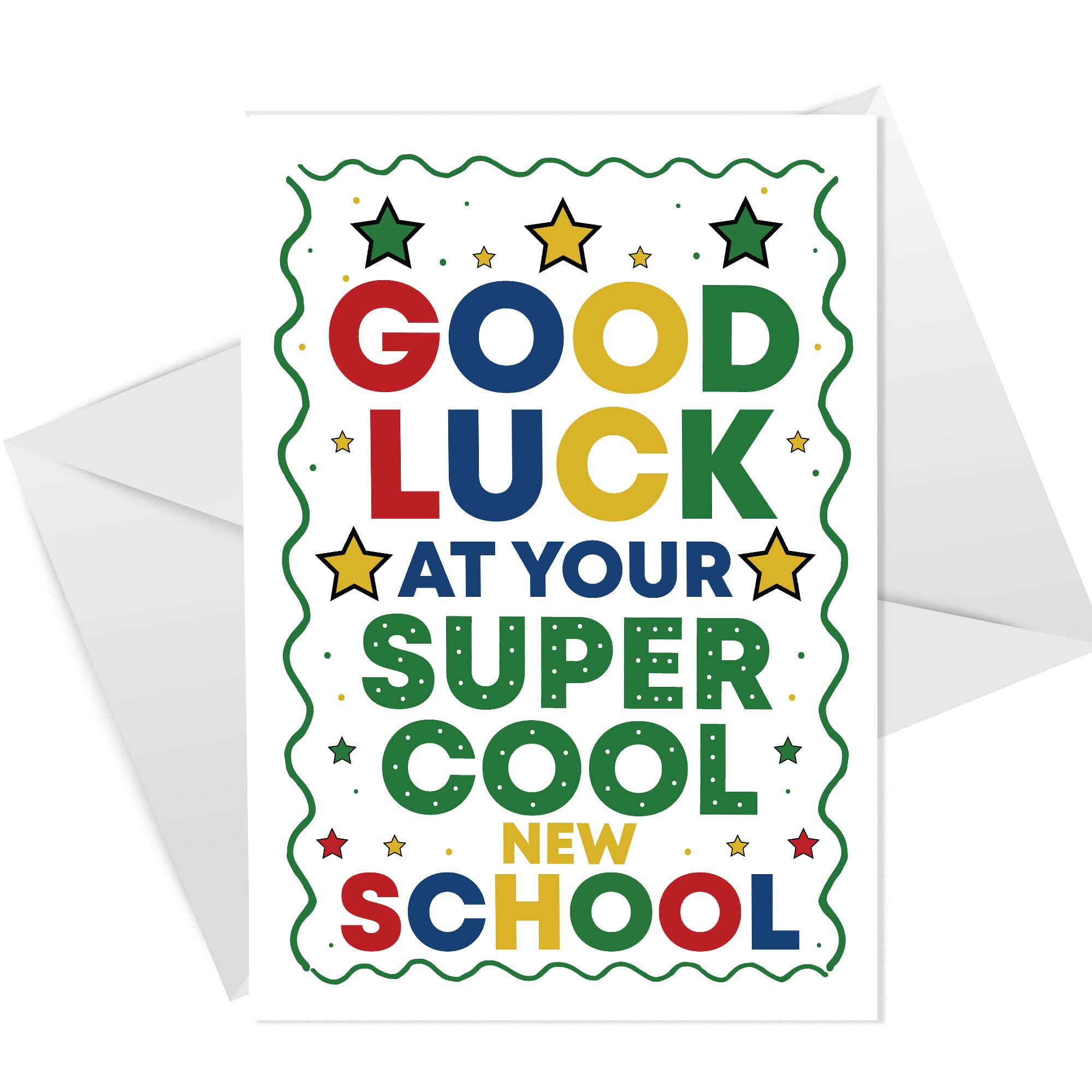 COOL New School Card 1st Day At School Card Good Luck Daughter Son Card