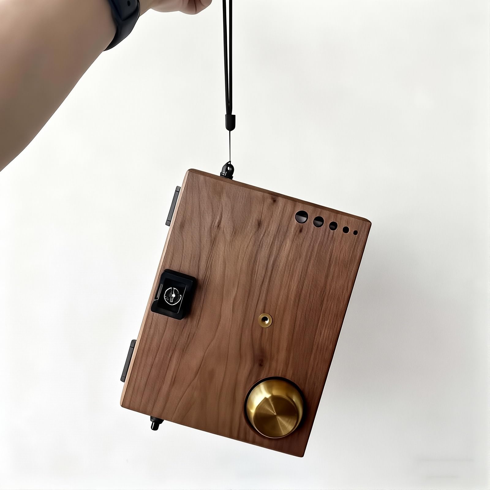 Caja de paleta de acuarela de madera, caja de pintura portátil de viaje con taza de limpieza de pinceles y clips de metal para pintura al aire libre
