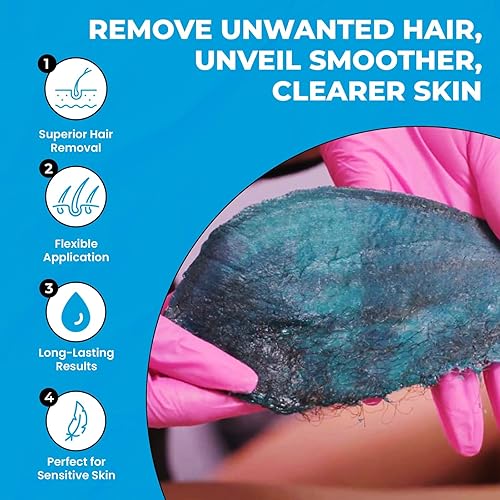 Miniatura 4 de Starpil Cera de 35.27 oz  2.2 libras de perlas de cera dura azul para depilación, recambio de granos de cera sin tachuelas para calentador de ollas