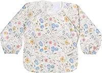 haakaa Babador de manga comprida à prova de bagunça, babador de bebê resistente à água para comer, babador infantil lavável na máquina para desmame de LED, ajuste ajustável para 6 a 24 meses, fluxo de