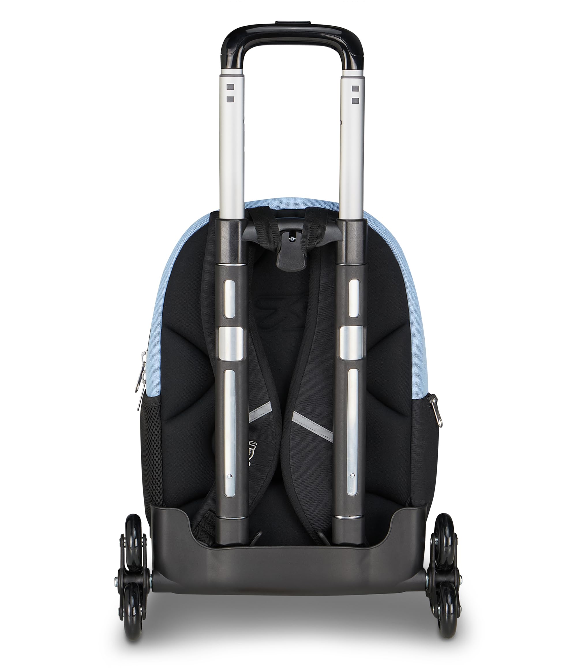 Seven Trolley Scuola Comby 8 ruote MADE OF STARS, Grigio, Effetto brillantini, 31 L, Scomponibile, Uso zaino, Barra telescopica, Tasca attrezzata, Tasca porta pc, Scuola elementare e media, Bambina