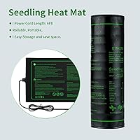 Vista 8 de Alfombrilla térmica para plantas de semillero con certificación ETL, almohadilla térmica hidropónica cálida para inicio de semillas, jardinería