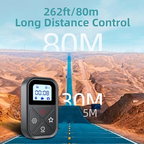 Miniatura 5 de Control remoto inteligente para GoPro, controlador de cámara inalámbrico para Hero 12 11 10 9 8 MAX negro con pantalla LCD correa de muñeca