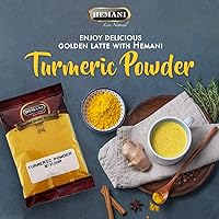 Vista 3 de Hemani Polvo de raíz de cúrcuma 100% natural, 400 g (14.1 oz) Haldi Curcumina Curcuma I Origen indio