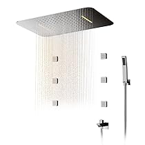 Colonna Doccia Con Miscelatore, Doccia Soffione Colonna in Acciaio INOX, Termostatico, Colonna Doccia Idromassaggio, Set Doccia Incasso, Set Doccia Completo Adatto Per Bagni.