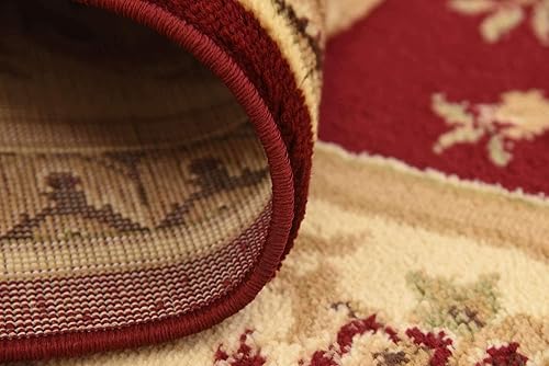 Miniatura 11 de Unique Loom - Alfombra clásica tradicional, colección Versalles, Polipropileno, RojoVerde