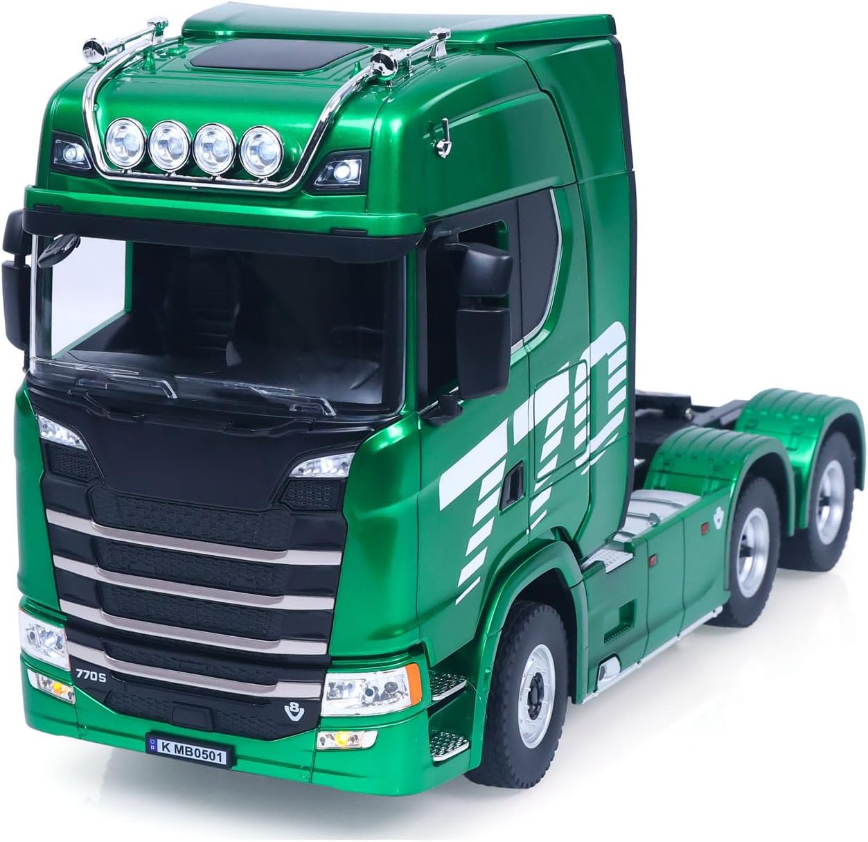 RTR HUINA 1/18 Remote Control Tractor Truck SC 770S 1501 6X4 RC Lorry Car Lights Sound System Demon Eyes Assembled Model Hobby Grade Model for Ages 14+