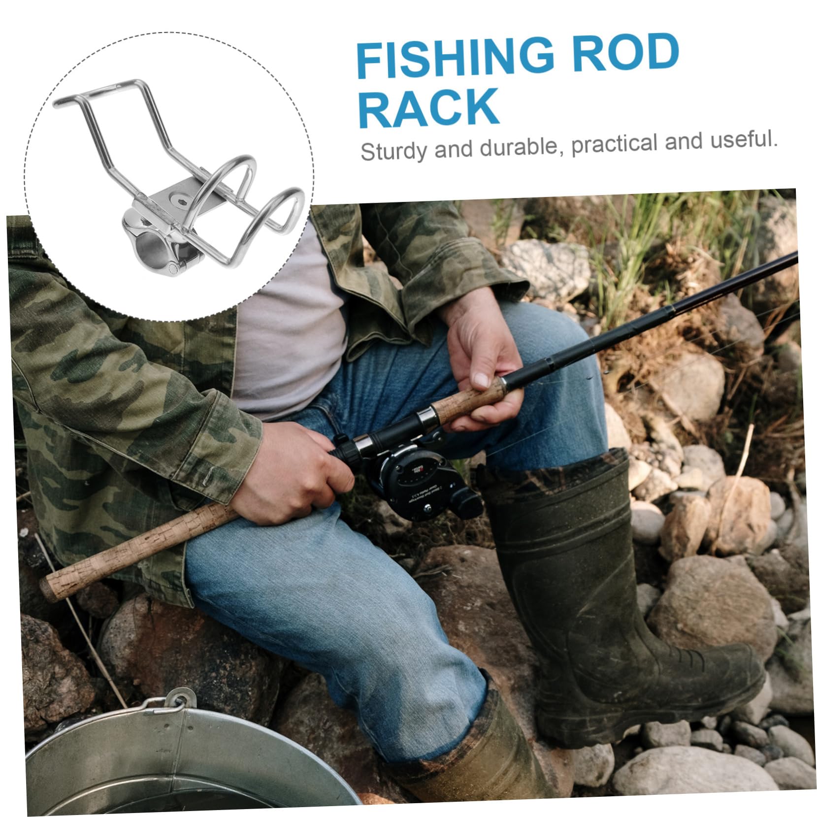 YARNOW Support de Canne à pêche en Acier Inoxydable pêcher sur des Porte-Cannes Porte-Canne à pêche Porte-Cannes à pêche treteaux reglables Porte-Cannes pour Bateau de pêche