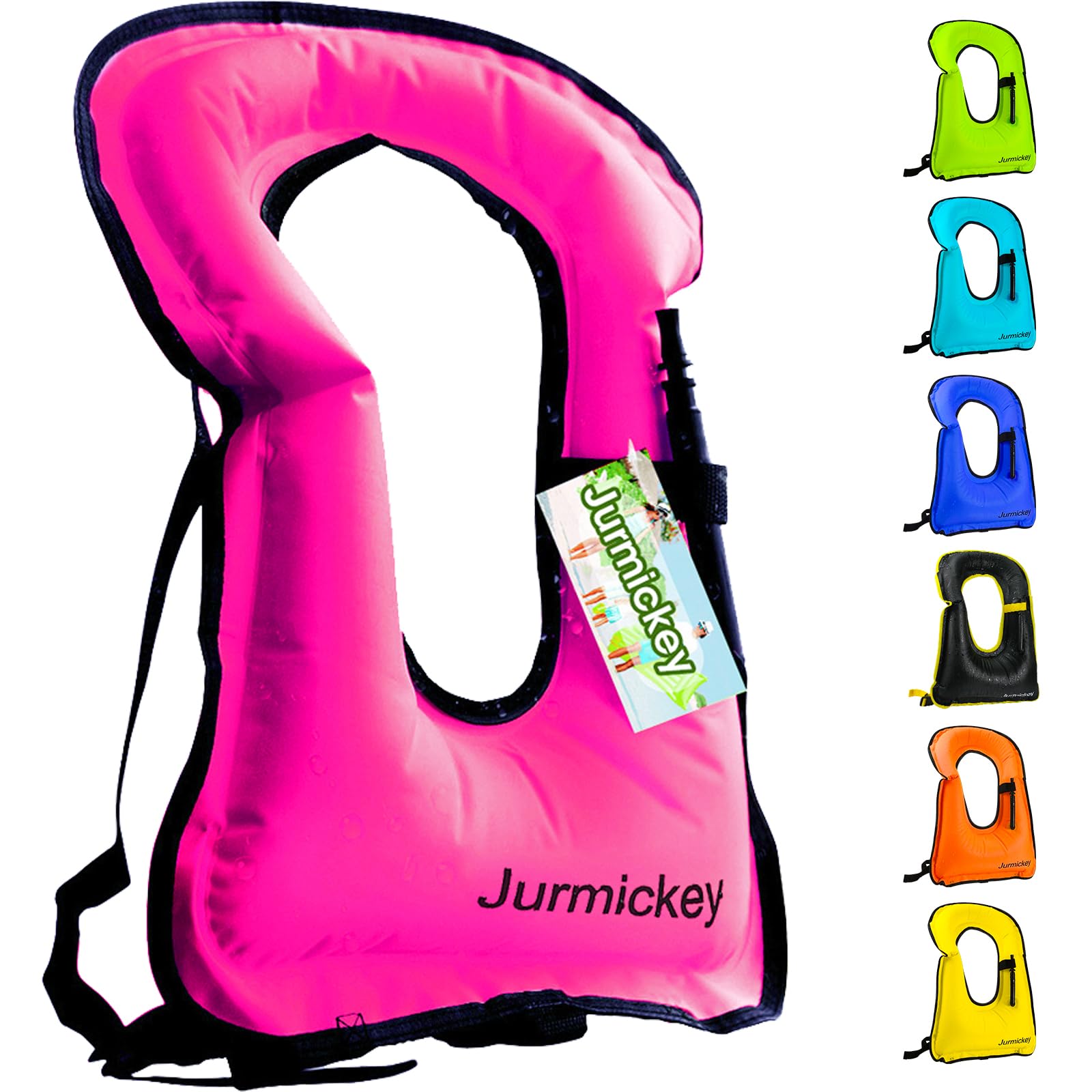 Photo 1 of ***SIMILAR ITEM****
Inflatable Snorkel Vest Adults, Portable Snorkel Jacket, Buoyancy Vest for Snorkeling, Swimming, Kayaking, Boating, Safety Load Up to 220 Ibs (Pink)