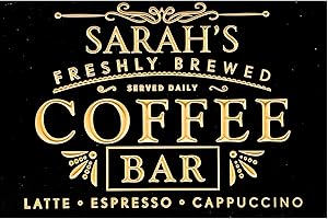 Personalized Coffee Bar Sign by True Stock Studio: Elevate Your Kitchen Décor
