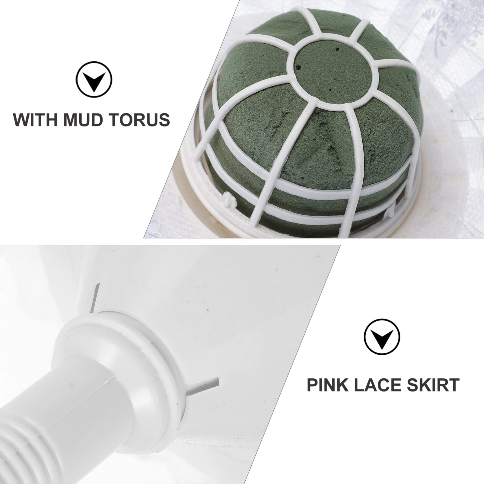 NUOBESTY 3 Piezas De Soporte De Flores De Arcilla Para Sujetar Con La Mano Para El Novio Soporte Para Ramo De Boda Flores Para Invitados Decoraciones Jarrones Falsos Ligas De