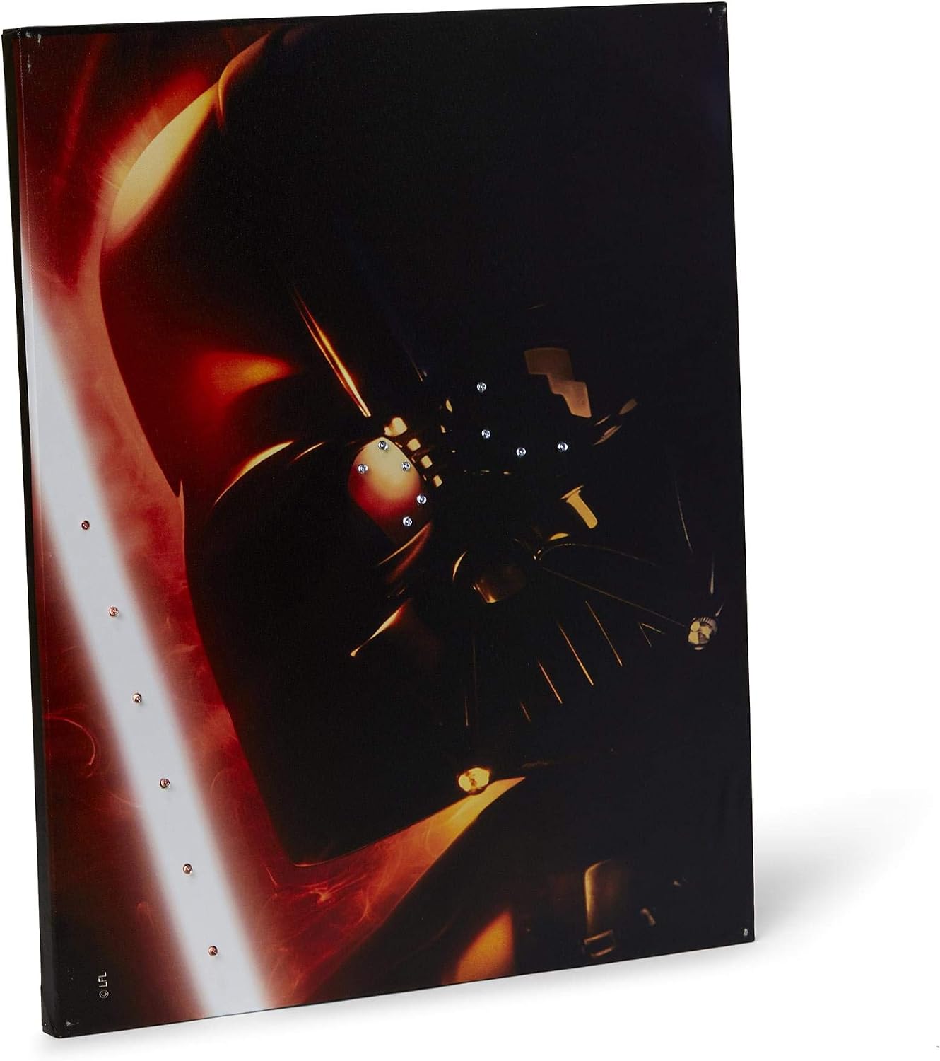 Official Star Wars Illuminated Canvas Wall Art - 23.9 x 19.9-Inch Darth Vader Print Decor - Framed Movie Painting for Bedroom, Bathroom, Living Room - Licensed Disney Items