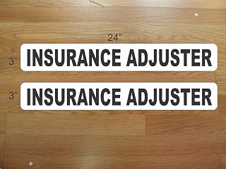Insurance Adjuster Magnetic Signs to fit Car, Tow Truck, Van SUV us dot Approved Size