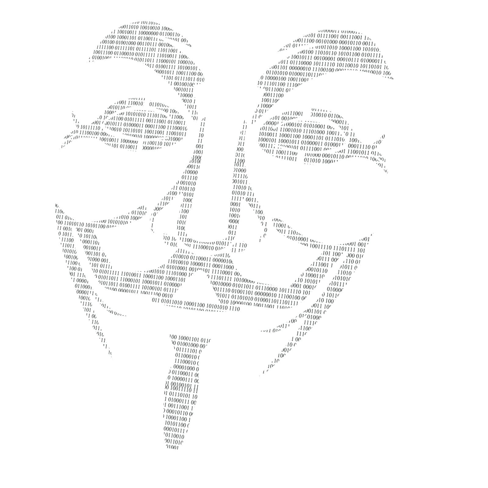 Art Numérique Visage Anonymous Code Binaire Toile Imprimée HD