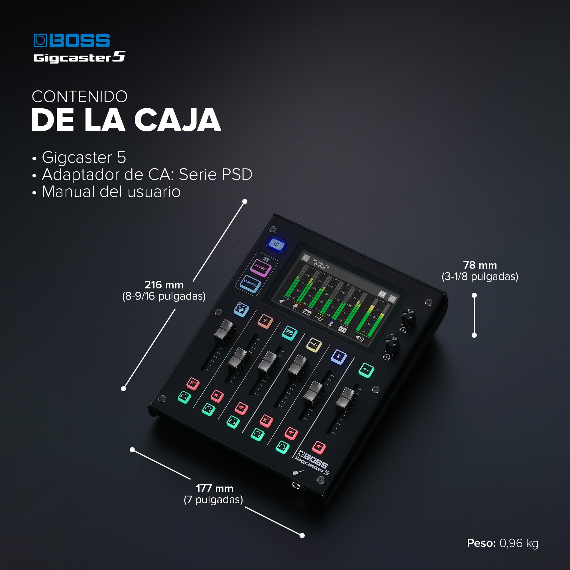 ギター BOSS Gigcaster5 BOSS Gigcaster 5 | Compacto mezclador de streaming de audio de 5