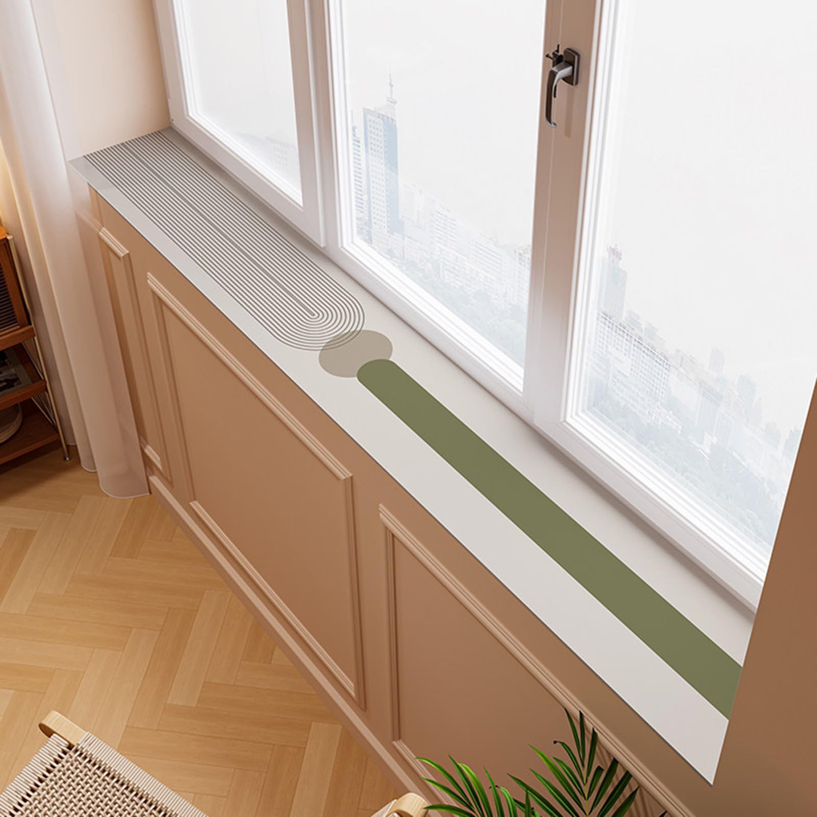 Cojín de tierra de diatomeas para ventana: balcón elegante y suave al tacto