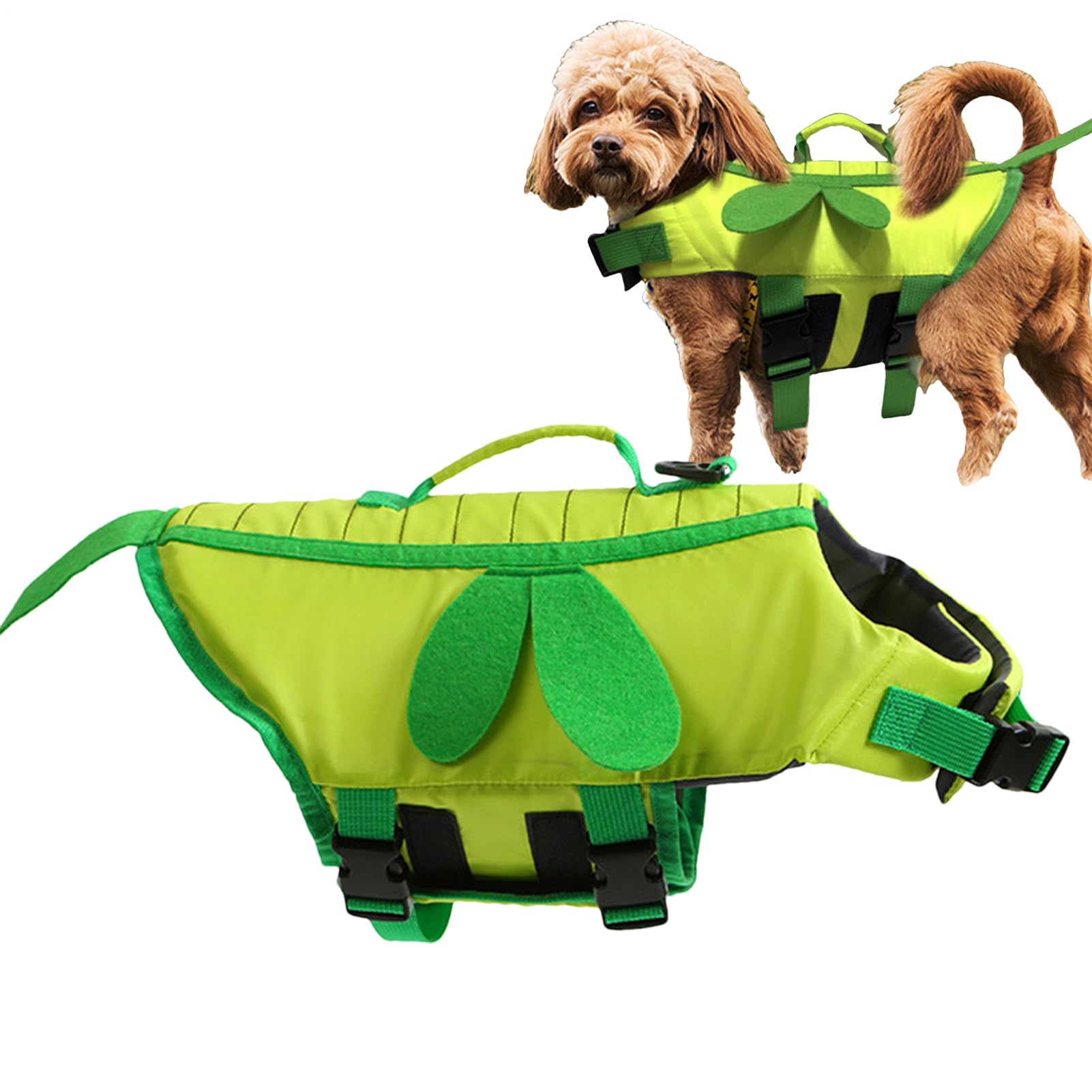 Dog Life Vest Jackets Bee, Dog Life Vest Jacket, Waterproof Dogs Jacket with Handle and Quick-Release Buckle, Adjustable Swimming Safety, Pets Lifes Saver Jackets Floating Costume for Pool